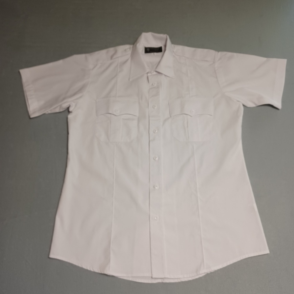 Tact Squad Mens White Short Sleeve Uniform Shirt‎ Style 8013 Size M 15-15.5